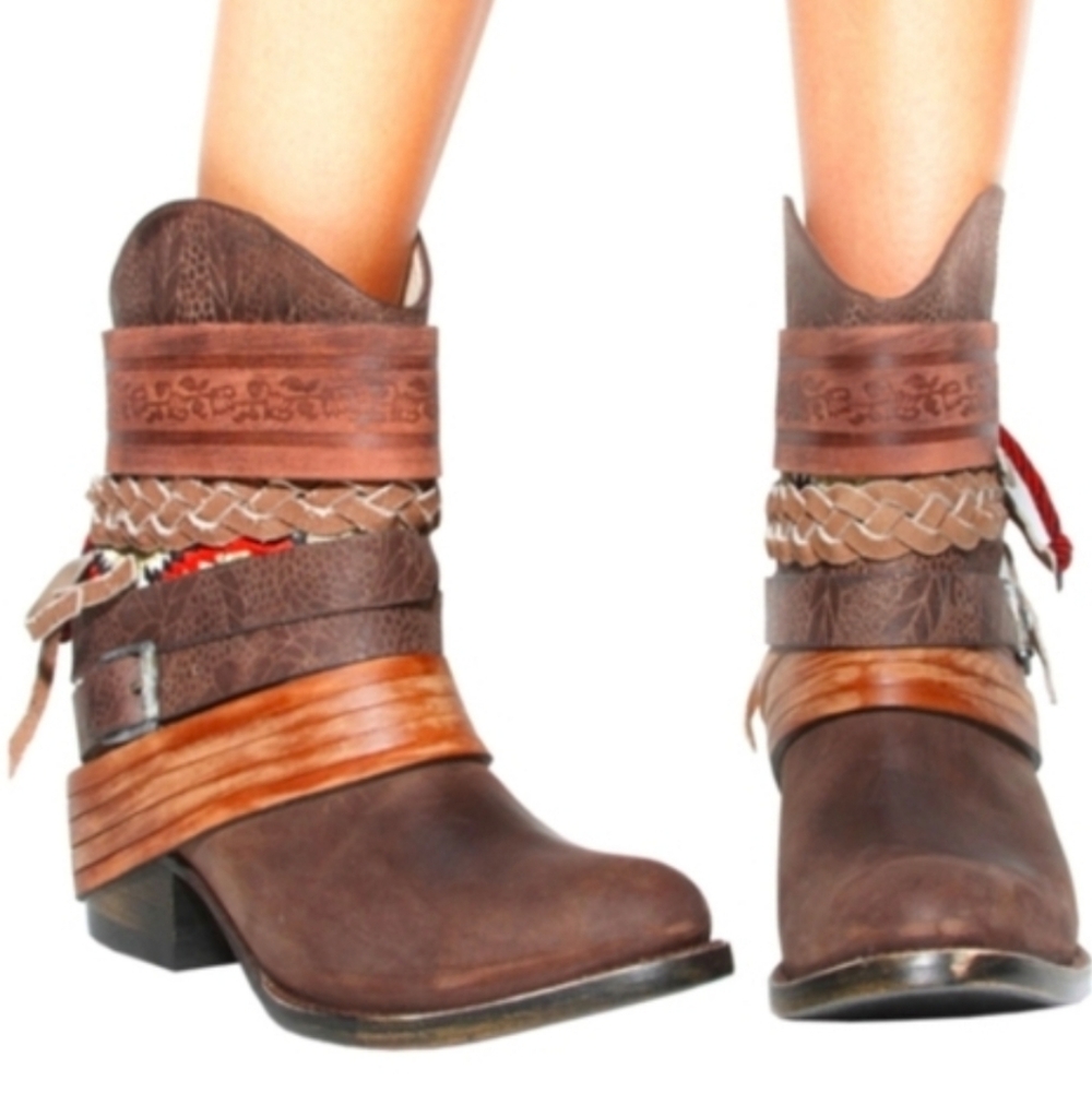 Freebird by Steven Multi-Tone Leather Boots New In Box!